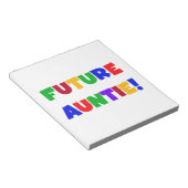 Toekomstige tante primaire kleuren T-shirts en ges Notitieblok (Schuin)