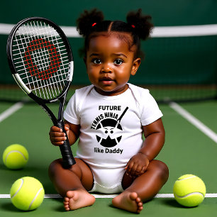 🎾 Toekomstige Tennis ninja! [zoals papa] Romper