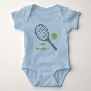Toekomstige tennisser, tennisracket en bal romper