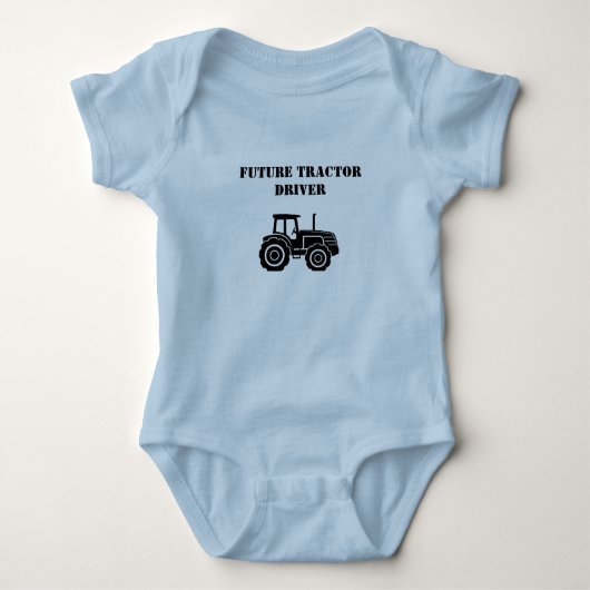 Toekomstige Tractor Driver Baby Bodysuit (Voorkant)
