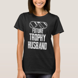 Toekomstige trofee verloofde bruidegom om echtgeno t-shirt