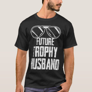 Toekomstige trofee verloofde bruidegom om echtgeno t-shirt
