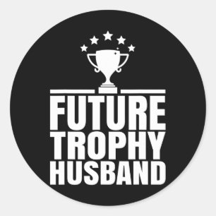 Toekomstige Trofee Verloofde Bruidegom Om Grappig  Ronde Sticker