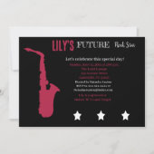 Toekomstige uitnodiging tot Baby shower van Rocker (Voorkant)