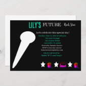 Toekomstige uitnodiging tot Baby shower van Rocker (Voorkant / Achterkant)