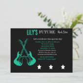 Toekomstige uitnodiging tot Baby shower van Rocker (Staand voorkant)