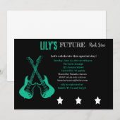 Toekomstige uitnodiging tot Baby shower van Rocker (Voorkant / Achterkant)