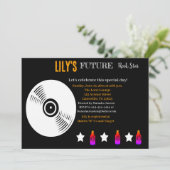 Toekomstige uitnodiging tot Baby shower van Rocker (Staand voorkant)