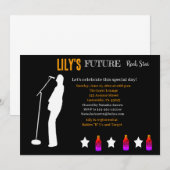 Toekomstige uitnodiging tot Baby shower van Rocker (Voorkant / Achterkant)