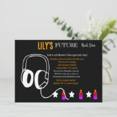 Toekomstige uitnodiging tot Baby shower van Rocker (Staand voorkant)