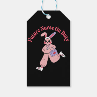 Toekomstige verpleegster op de werkvloer Schattige Cadeaulabel
