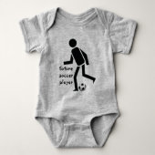 Toekomstige voetballer en bal op maat romper (Voorkant)