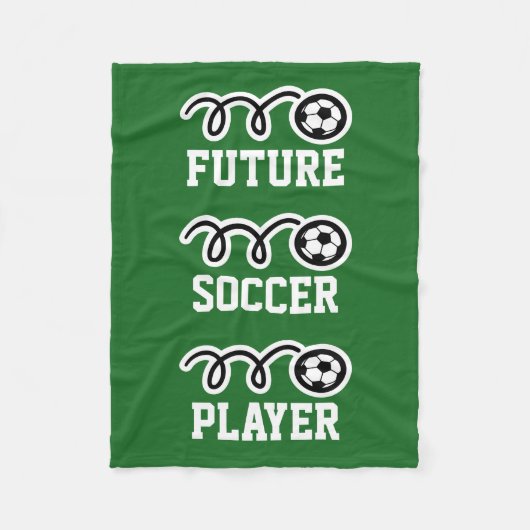 Toekomstige voetballer fleece deken voor kinderen (Voorkant)