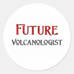 Toekomstige vulkanoloog ronde sticker