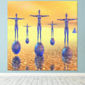 Toekomstige Wereld Canvas Afdruk (Insitu (Houten vloer))