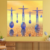 Toekomstige Wereld Canvas Afdruk (Insitu (Woonkamer))