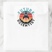 Toekomstige wetenschapper vierkante sticker (Tas)