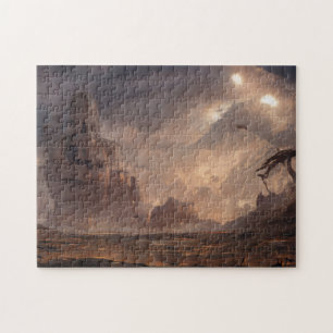 Toekomstige Zee waterwolken Rijn Natuur Scifi Legpuzzel