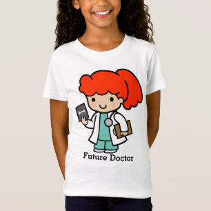 Toekomstige zgn. Doctor-meisje met Xray T-shirt