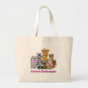 Toekomstige Zookeeper Girl Grote Tote Bag