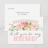 Toekomstige zuster | Bridesmaid Kaart (Voorkant / Achterkant)
