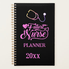 Toekomstige zuster Elegant Modern Pink en Black Planner