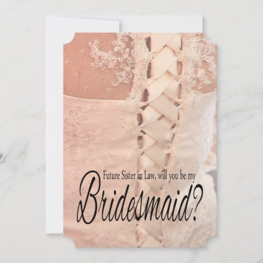 Toekomstige zuster in de wet kaart (Voorkant)