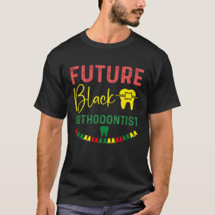 Toekomstige zwarte orthodontist Afro-Amerikaanse O T-shirt