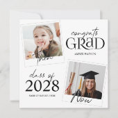 Toen en Nu | 2 Foto Afstuderen Aankondiging (Voorkant)