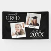 Toen en Nu | 2 Foto Afstuderen  Spandoek (Horizontaal)