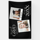 Toen en Nu | 2 Foto Afstuderen  Spandoek (Verticaal)