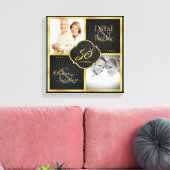 Toen en nu 50ste bruiloft Jubileum 2015 Canvas Afdruk (Insitu (Woonkamer))