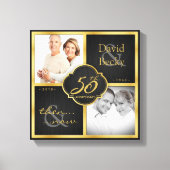 Toen en nu 50ste bruiloft Jubileum - 2018 Canvas Afdruk (Voorkant)