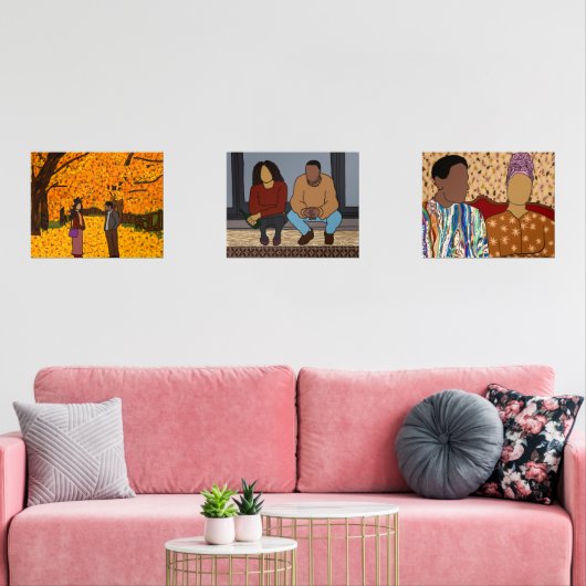 Toen Hakeem met Sade Art Print Set (Woonkamer)
