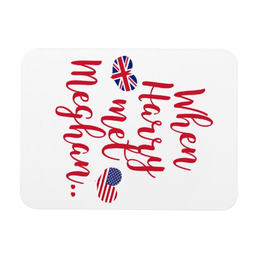 Toen Harry Meghan ontmoette | Fun Royal Wedding Magneet (Horizontaal)