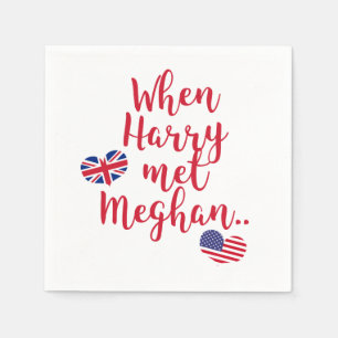 Toen Harry Meghan ontmoette   Fun Royal Wedding Servetten