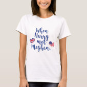 Toen Harry Meghan ontmoette | Fun Royal Wedding T-shirt (Voorkant)
