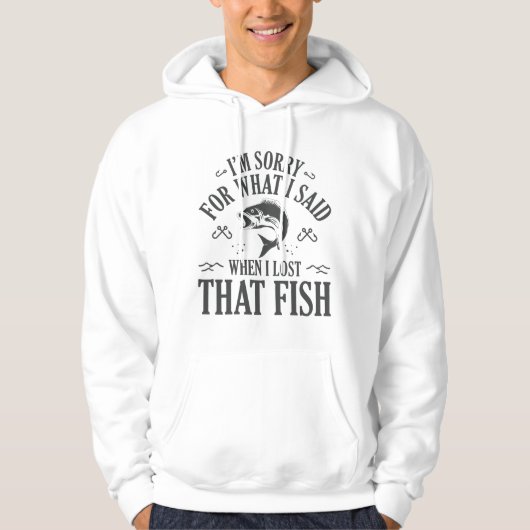 Toen ik die vis kwijt was hoodie (Voorkant)
