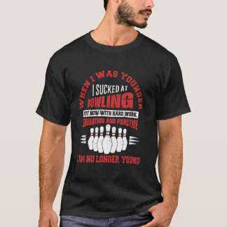 Toen ik jonger was, zoog ik bij Bowling Sport Bowl T-shirt