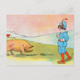 Toen ik naar Bonner ging ontmoette ik een varken - Briefkaart
