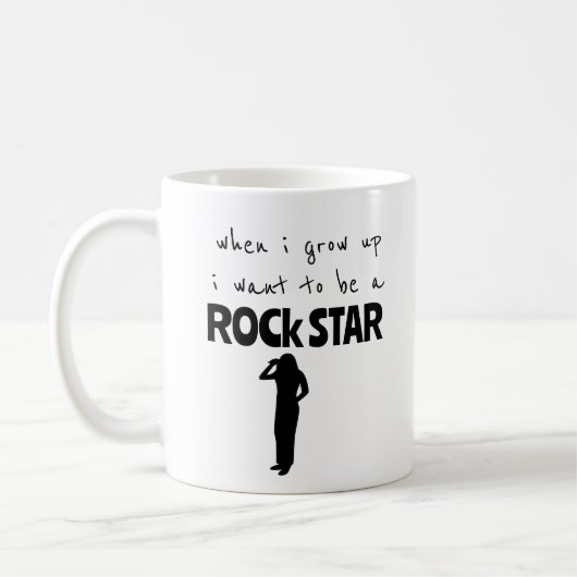 Toen ik op Rock Star Coffee Mok groeide (Links)