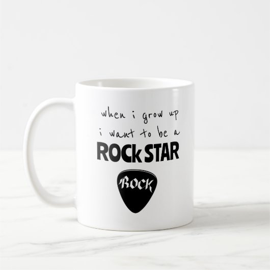 Toen ik op Rock Star Coffee Mok groeide (Links)