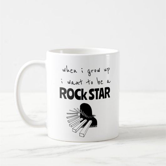 Toen ik op Rock Star Coffee Mok groeide (Links)