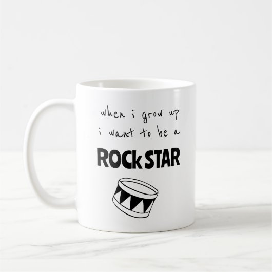 Toen ik op Rock Star Coffee Mok groeide (Links)