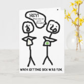 Toen ik ziek werd, was het leuk. kaart (Gele Bloem)