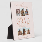 Toen & Nu Fotocollage Afstuderen Keepsake Fotoplaat (Zijkant)