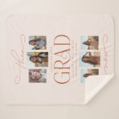 Toen & Nu Fotocollage Afstuderen Keepsake Gift Sherpa Deken (Voorkant (horizontaal))