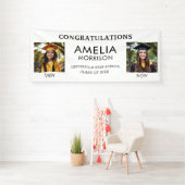 Toen & Nu Zwart Wit Foto Afstuderen Afstuderen Spandoek (Insitu)