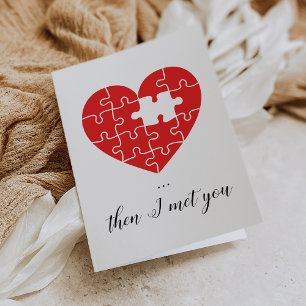 Toen ontmoette ik je een romantische Valentijnsdag Feestdagen Kaart