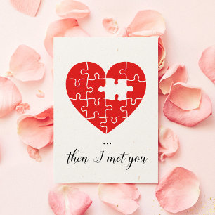 Toen ontmoette ik je een romantische Valentijnsdag Feestdagenkaart